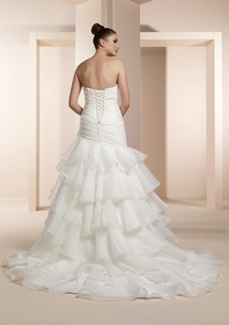 Strapless Organza Fit And Flare Ruffle Gown Cost Includes