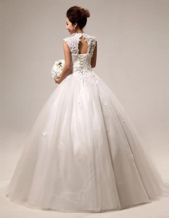 chinese collar wedding gown