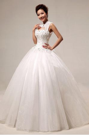 Mandarin Collar Wedding Dress
