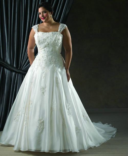 Plus Size Organza Wedding Dress