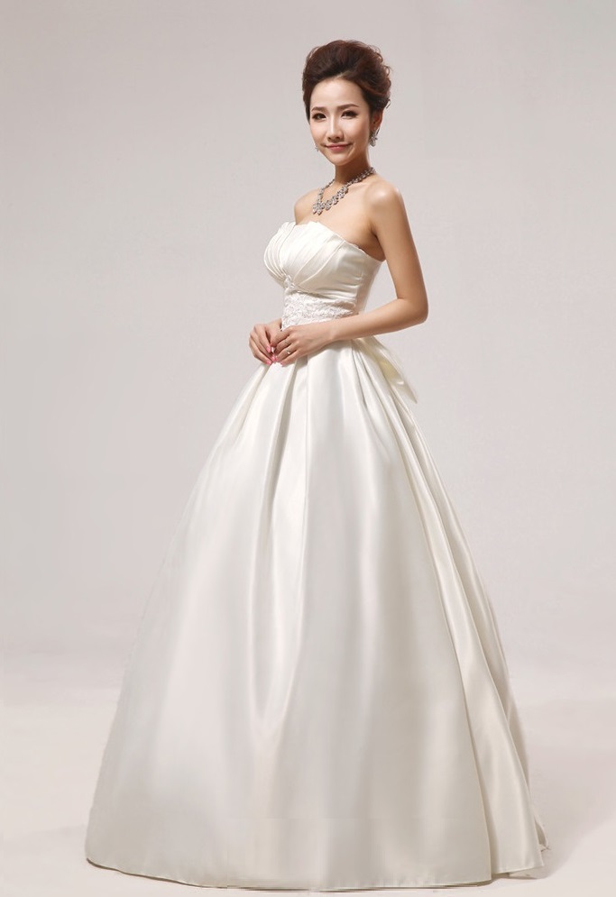 satin wedding ballgown