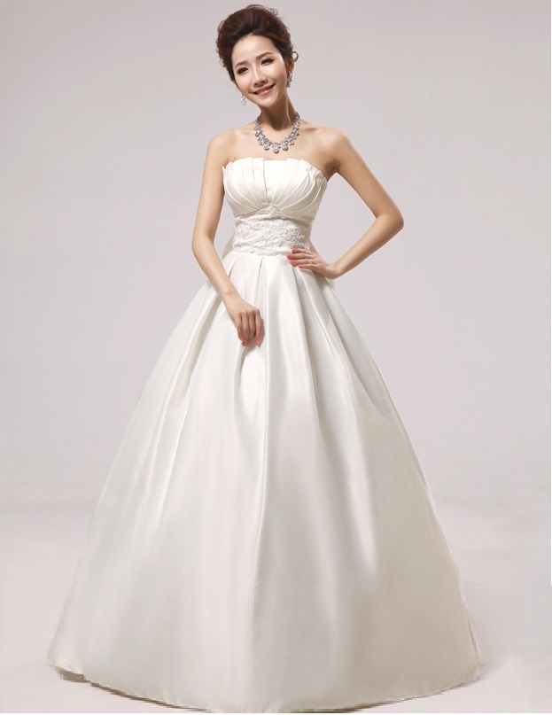 satin wedding ballgown